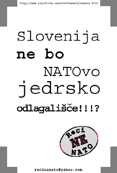 Slovenija ne bo NATOvo jedrsko odlagalie